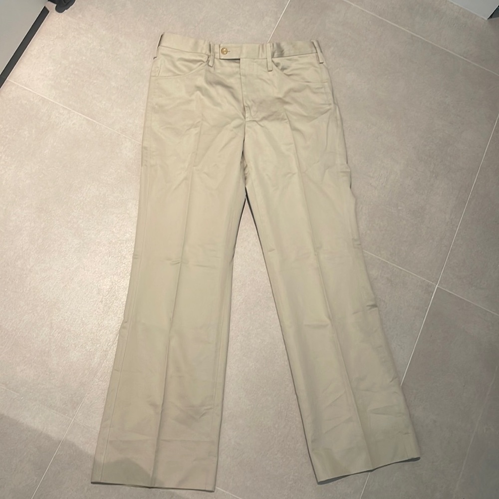 Gucci pants size 32” men ivory beige dress elegant straight 100% rayon viscose